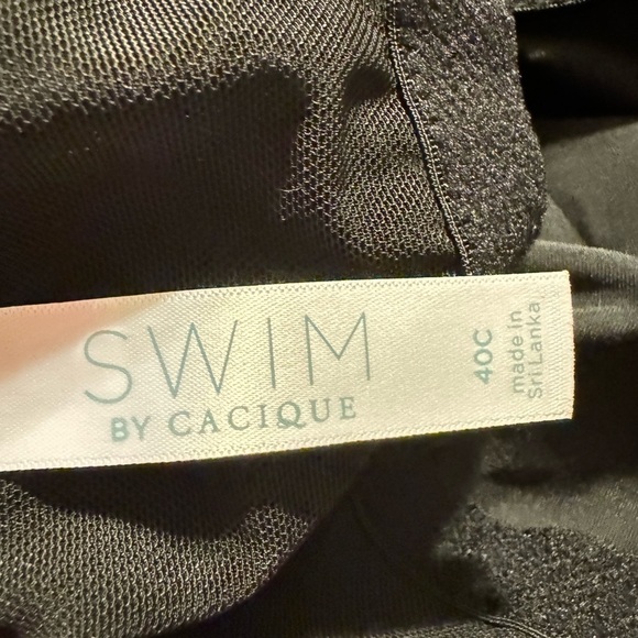 Swim by Cacique Plunge Tankini Top Size 40C - Picture 5 of 6